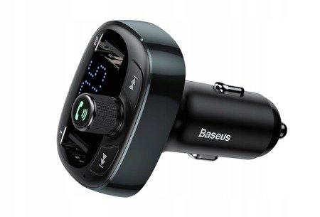 Baseus T typed | Transmiter FM bluetooth audio ładowarka MP3 2xUSB 3.4A EOL
